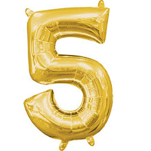 16 بوصة شكل صغير رقم 5 ذهبي أبيض