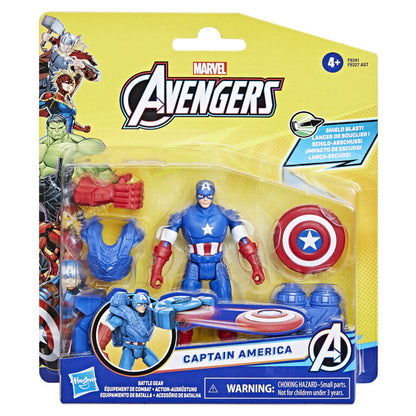 Hasbro Marvel Avengers Captain America 4" Battle Gear Action Figure