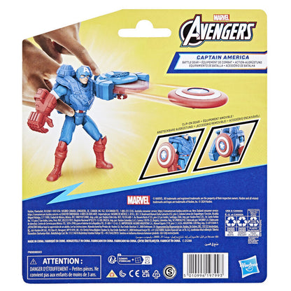 Hasbro Marvel Avengers Captain America 4" Battle Gear Action Figure