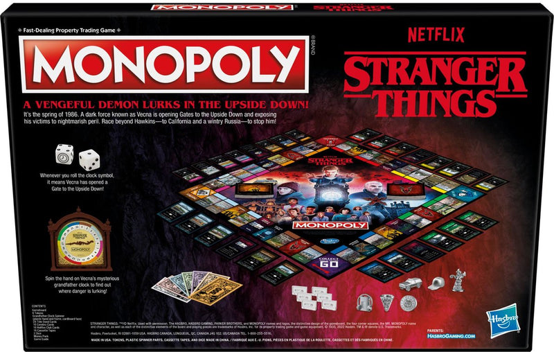 HasBro Monopoly Stranger Things Board Games