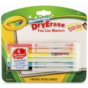 Crayola 6 Ct. Dry-Erase Fine Line Washable Markers