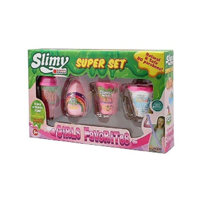 Slimy - Girls Fav Fruity & Fluffy & Crunchy & Unicom - 4 Pc Set