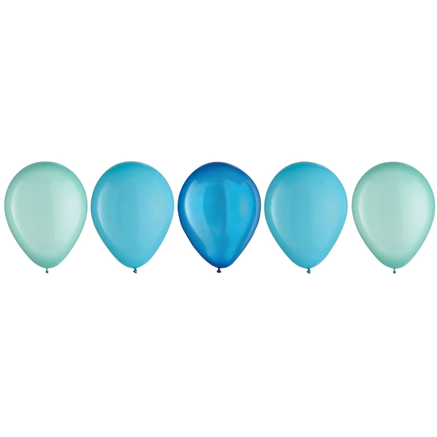 AQUA BLUE LATEX BALLOONS ASSORTMENTS -11INCH 15PCS