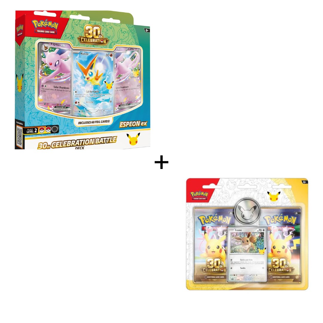 PRE ORDER : 30th Blister + 30th Celebration Battle Deck Umbreon or Espeon
