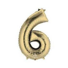 16 بوصة شكل صغير رقم 6 ذهبي أبيض