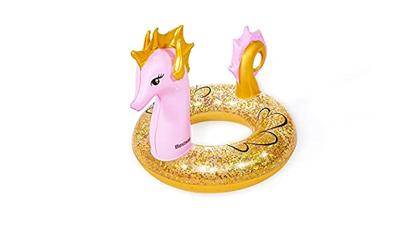Bestway Swim Ring Glitter Seahorse 1.15 m X1.04 M/45''X 41''