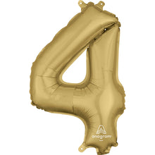 16 بوصة شكل صغير رقم 4 ذهبي أبيض