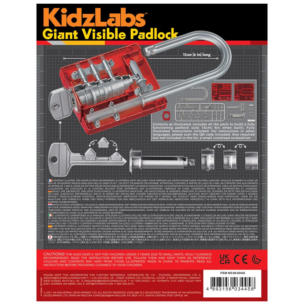 4M Kidz Labs - Giant Visible Padlock 3