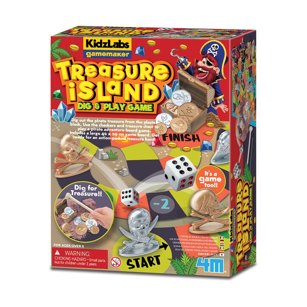 4M Kidz Labs Gamemaker - Treasure Island Dig & Play Game 1