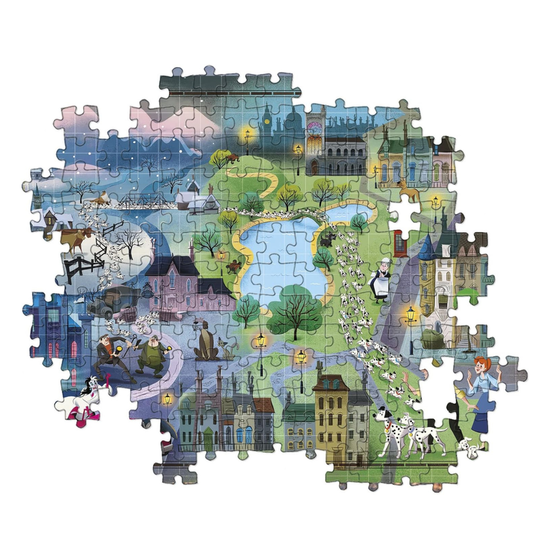Clem. Puzzle 101 Dalmatians Map 1000pcs