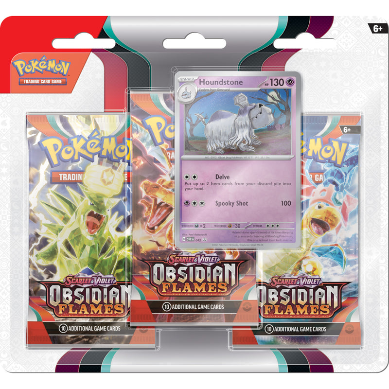 Pokemon Trading Card- Scarlet And Violet: Obsidian Flames: 3 Pack Booster Blister