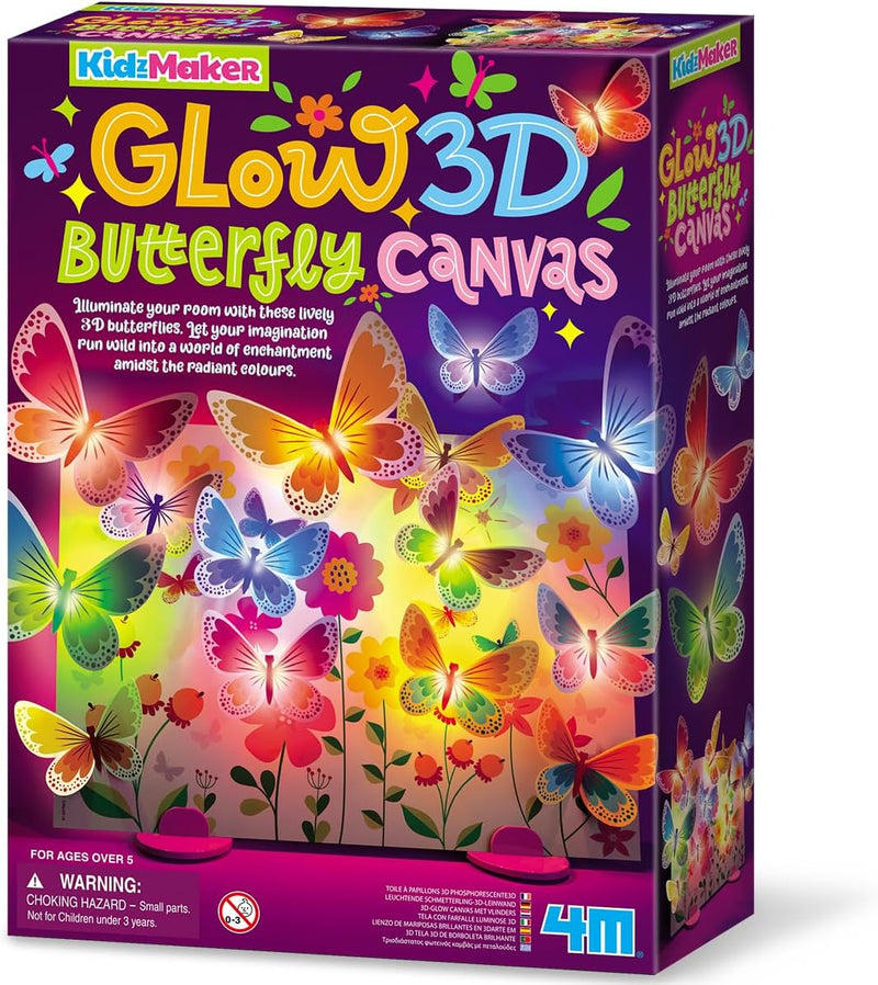 4M Kidzmaker - Glow 3D Butterfly Canvas