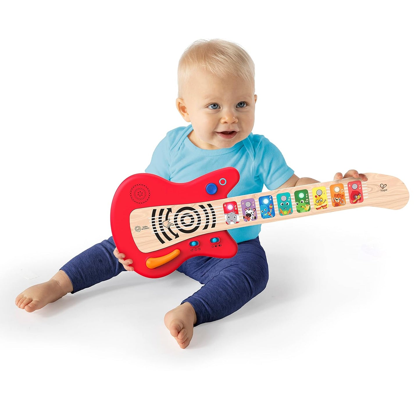 Baby Einstein Together in Tune Guitar Safe Wireless Wooden Musical Toddler Toy, Magic Touch Collection