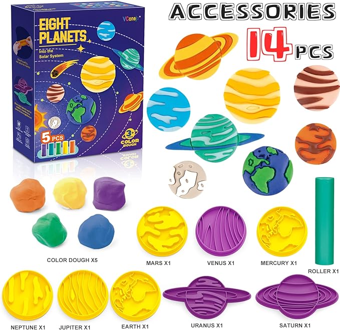 Slimy Planet Dough -Diy Deluxe Set With Accessories