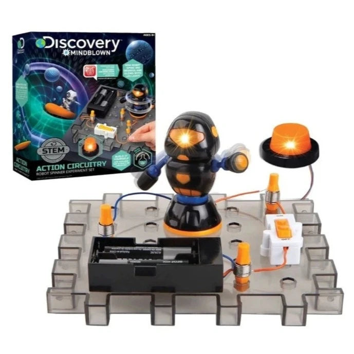 Discovery mindblown toy circuitry action experiment robot spinner