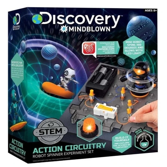 Discovery mindblown toy circuitry action experiment robot spinner