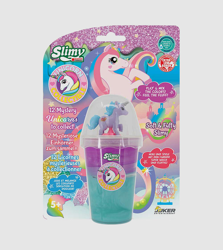 Slimy Unicorn With 12 Unicorn Collectibles 2 Color In A Cup In Blistercard