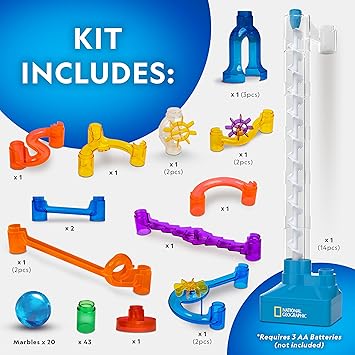 Nat Geo Motorized Marble Run -75 Piece Set