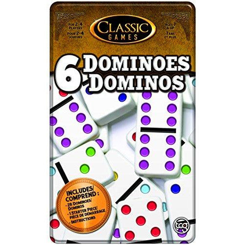 Tcg Board Games - 6 Dominoes In Tin