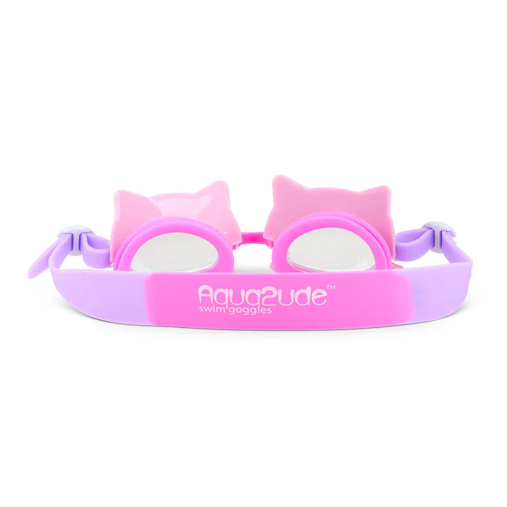 Aquatude Swim Goggles - Mini Meow Purple 3