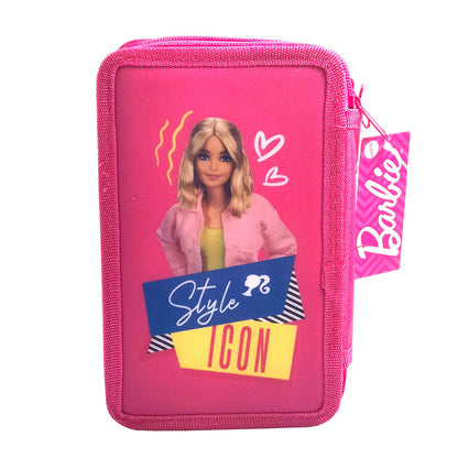 Barbie 3 Zippers Pencil Case 2