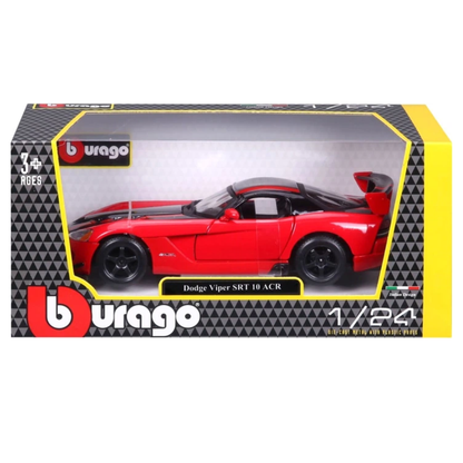 Bburago Collector - 1:24 Diecast - Collezione - W/O Stand -  Dodge Viper Srt 10 Acr - Red