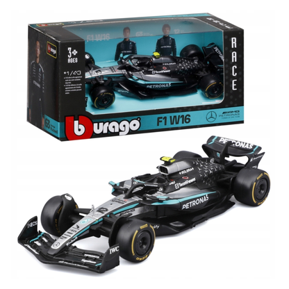 Bburago F1 - 1:43 Diecast - Mercedes Amg Petronas W16 Team (2025) Formula (W/O Helmet & Plastic Stand)