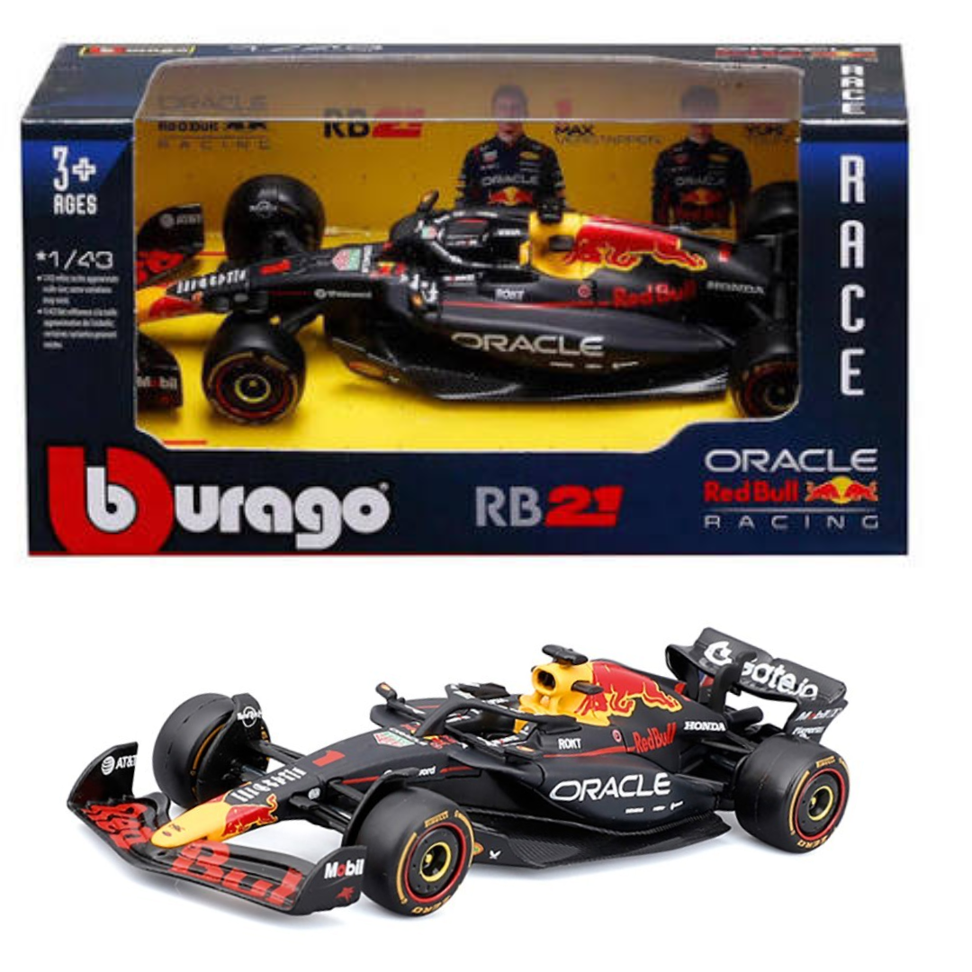 Bburago F1 - 1:43 Diecast - Red Bull Racing Rb21 Bahrain Grand Prix 2025 Formula (W/O Helmet & Plastic Stand)