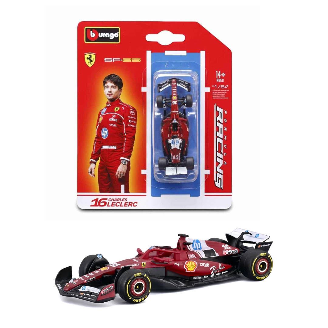 Bburago F1 - 1:64 Diecast - Ferrari Formula Sf- 25 (2025 Australian F1 Gp) (W/O Helmet)
