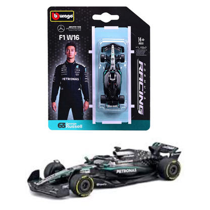 Bburago F1 - 1:64 Diecast - Mercedes- Amg Petronas F1 W16 Team (2025 Australian F1 Gp) (2025) Formula (W/O Helmet)