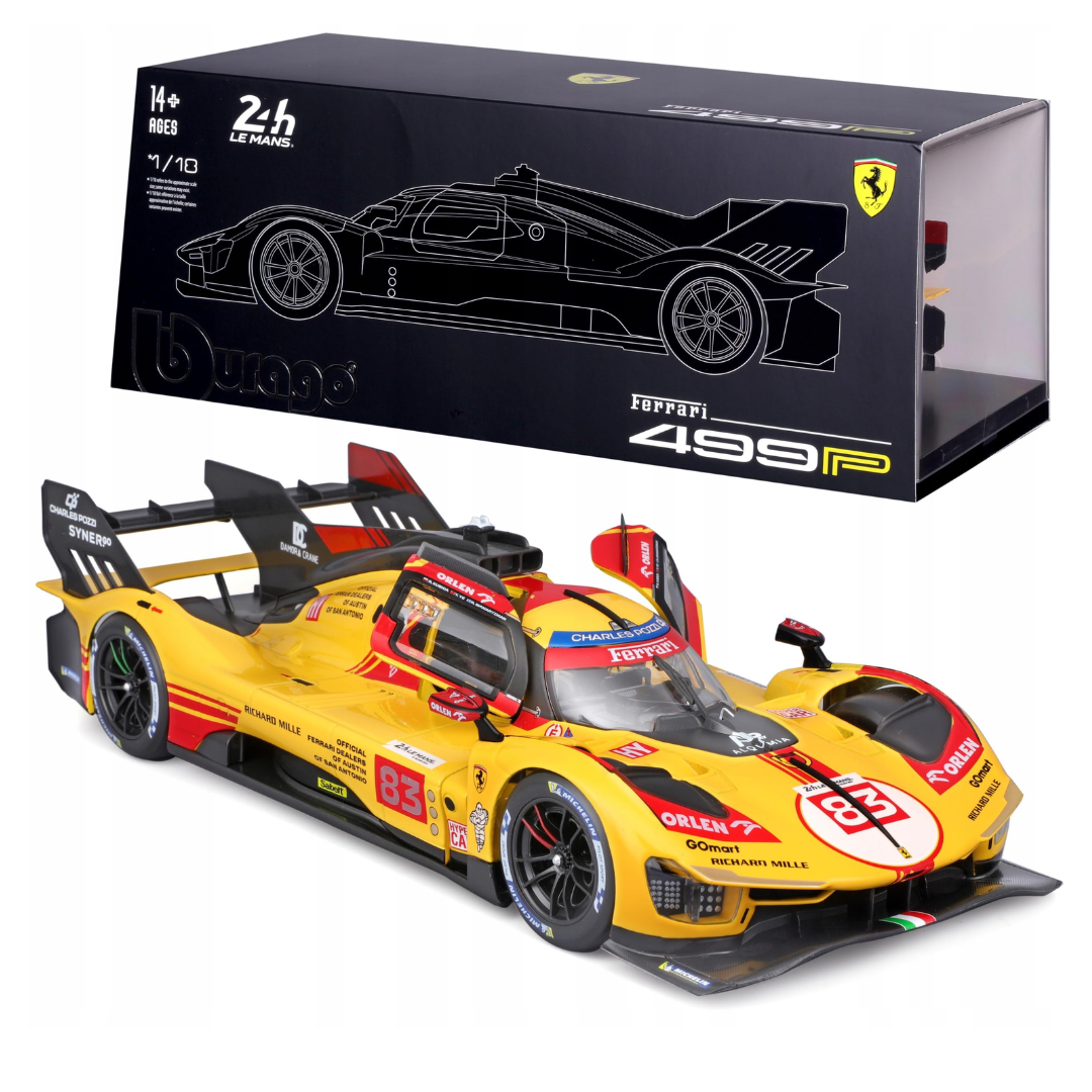 Bburago Ferrari 1:18 Ferrari Racing Dlx - 499P (24H Le Mans Hypercar 2024) (Af Corse Team)