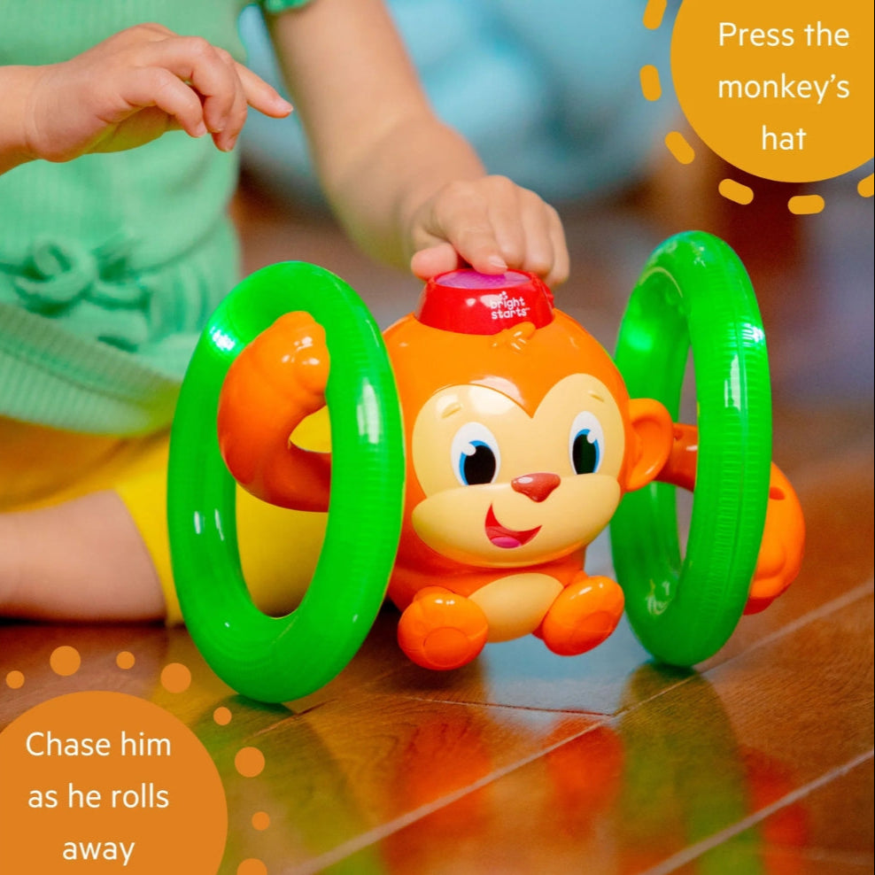 Bright Starts Roll & Glow Monkey Toy - 2
