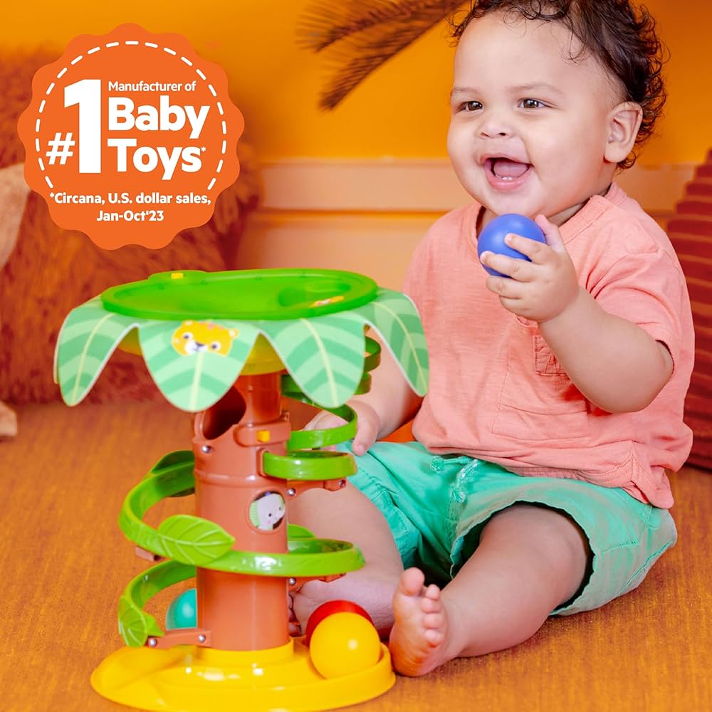 Bright Starts Tropical Twirl Ball Play Toy - 1