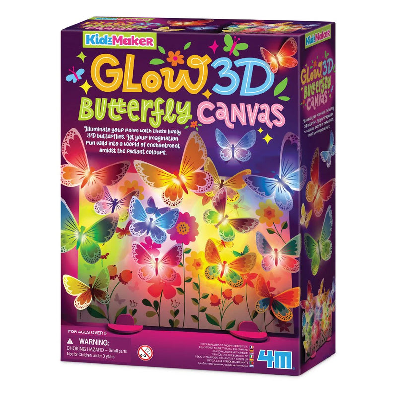 4M Kidzmaker - Glow 3D Butterfly Canvas