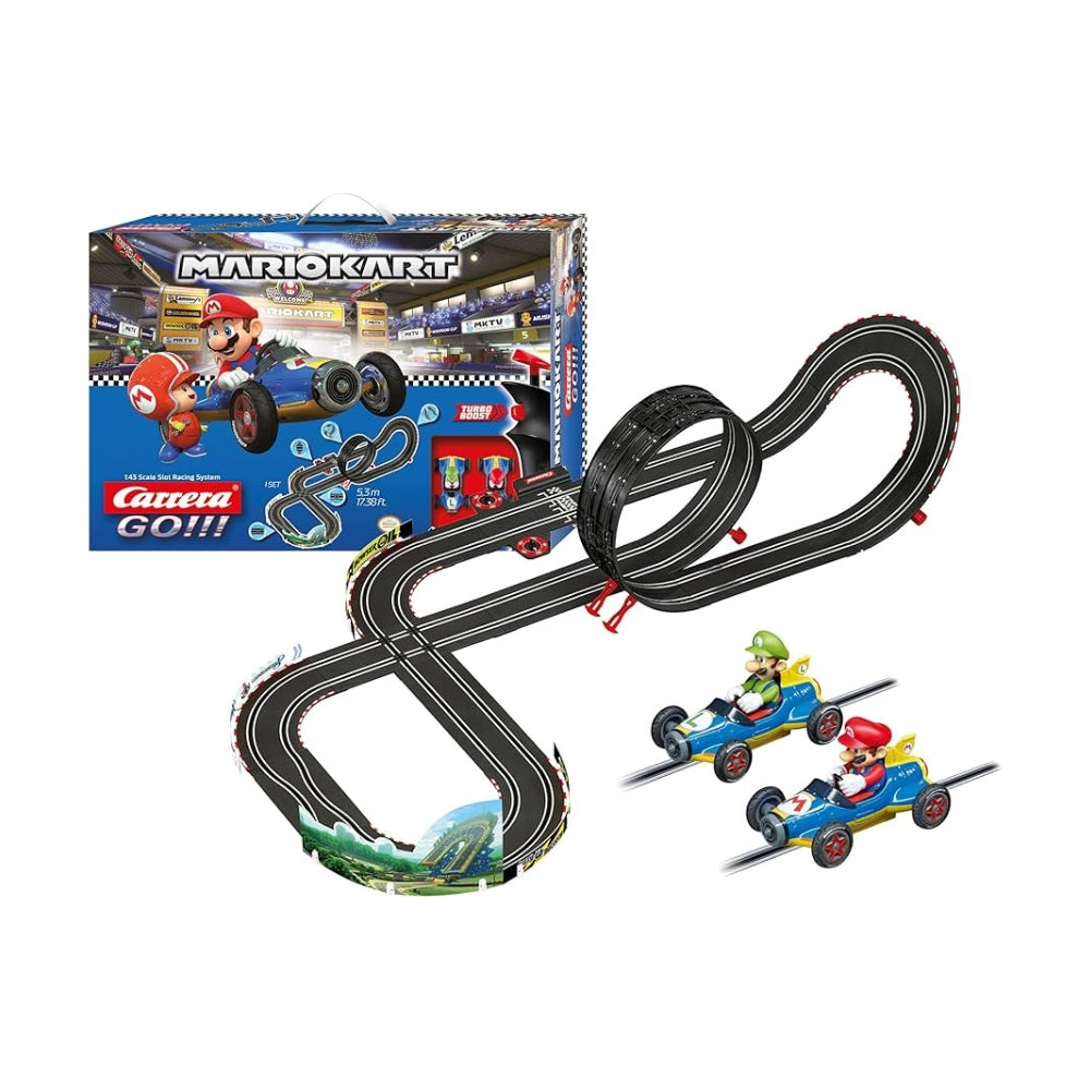 Carrera Licensed Rc Slot Racing - Go! Nintendo Mario Kart Mach8 - 5.3 Mts - Mario Vs Luigi - 1