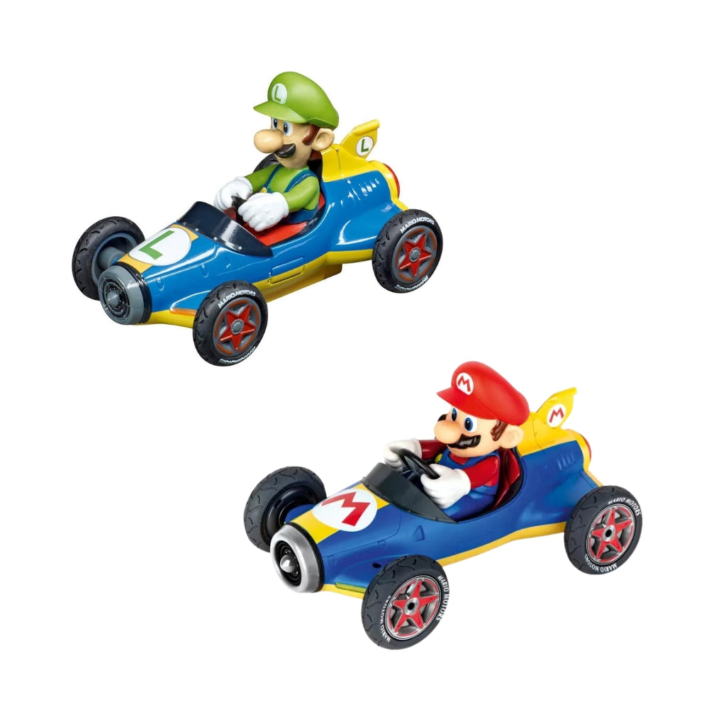 Carrera Licensed Rc Slot Racing - Go! Nintendo Mario Kart Mach8 - 5.3 Mts - Mario Vs Luigi - 2