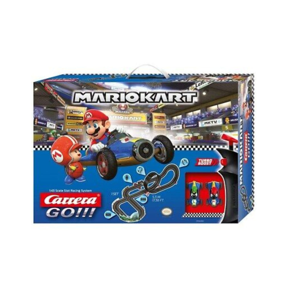 Carrera Licensed Rc Slot Racing - Go! Nintendo Mario Kart Mach8 - 5.3 Mts - Mario Vs Luigi - 4