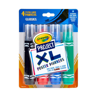 Crayola 4Ct Xl Poster Markers - Classic