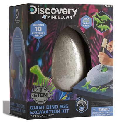 Discovery Science Toy Dinosaur Excavation Jumbo Egg 13 Pc Set1