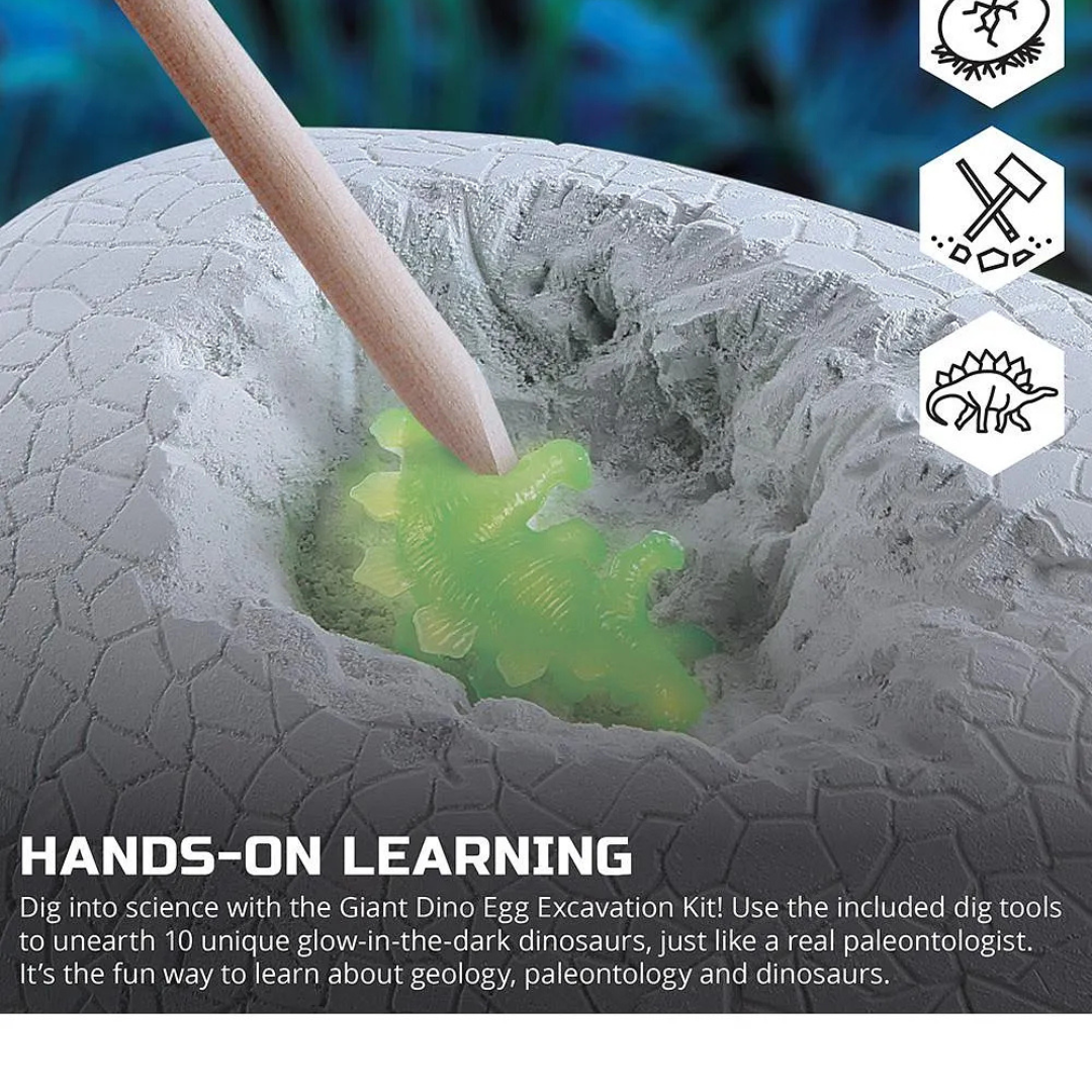 Discovery Science Toy Dinosaur Excavation Jumbo Egg 13 Pc Set3
