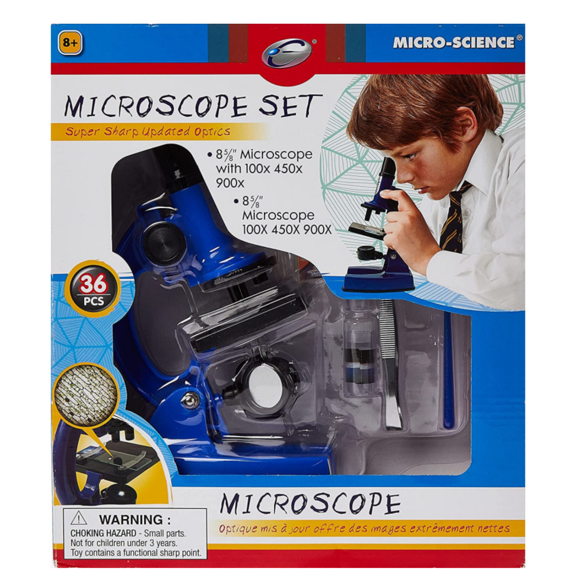 Eastco 36pcs 100/450/900x Microscope Set 1