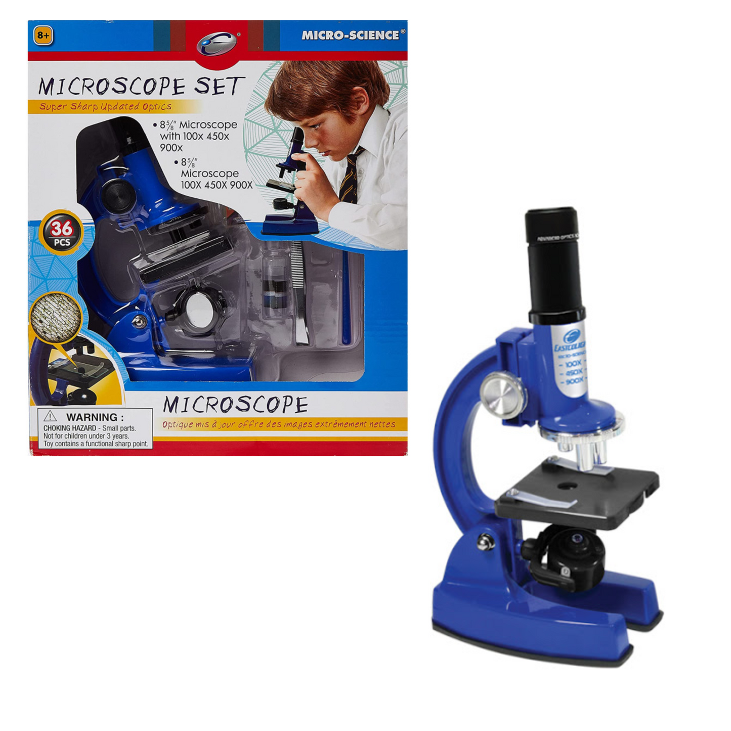 Eastco 36pcs 100/450/900x Microscope Set 3