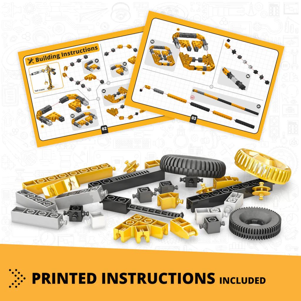 Engino Creative Builder Tall Crane Machinery Motorized Set 4
