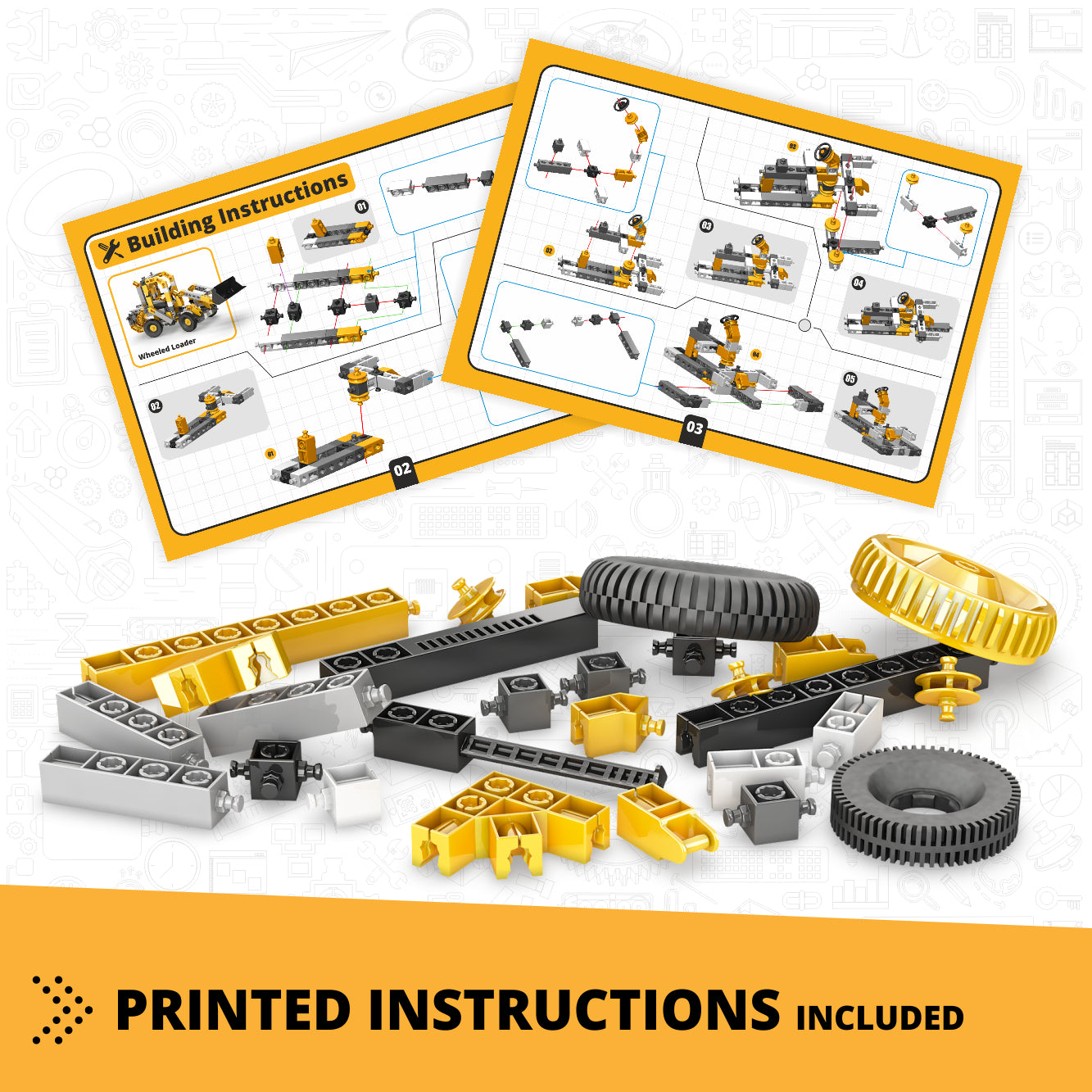 Engino Creative Builder Wheel Loader Machinery Set 4