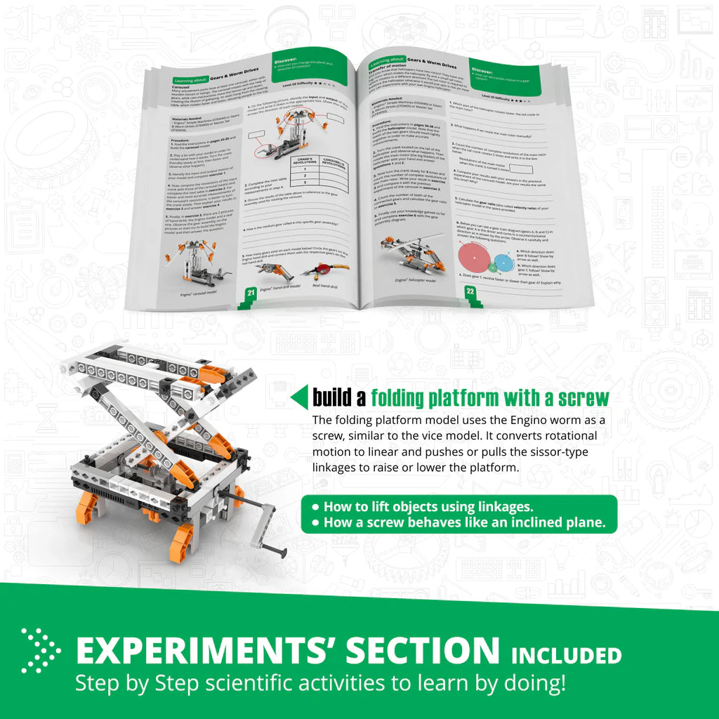 Engino Discovering Stem Mechanics - Gears & Worm Drives 4