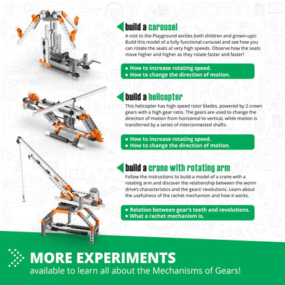 Engino Discovering Stem Mechanics - Gears & Worm Drives 6