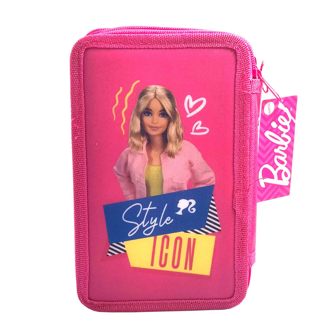 Barbie 3 Zippers Pencil Case