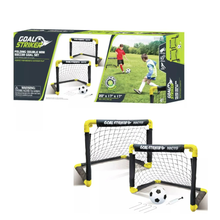 Folding Double Mini Soccer Goal Set 1