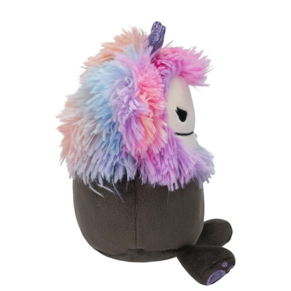 Medium Plush Squishmallows 12” -(Frumpy - Girly Goth Black Bigfoot W/Heart Headband And Mischievous Eyes)