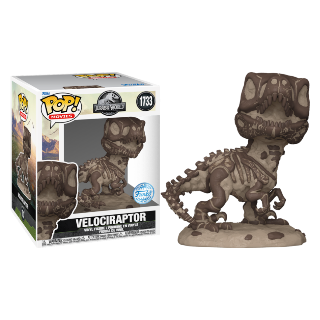 Funko Pop Super! Movies: Jurassic Park- Velociraptor(Fossil)